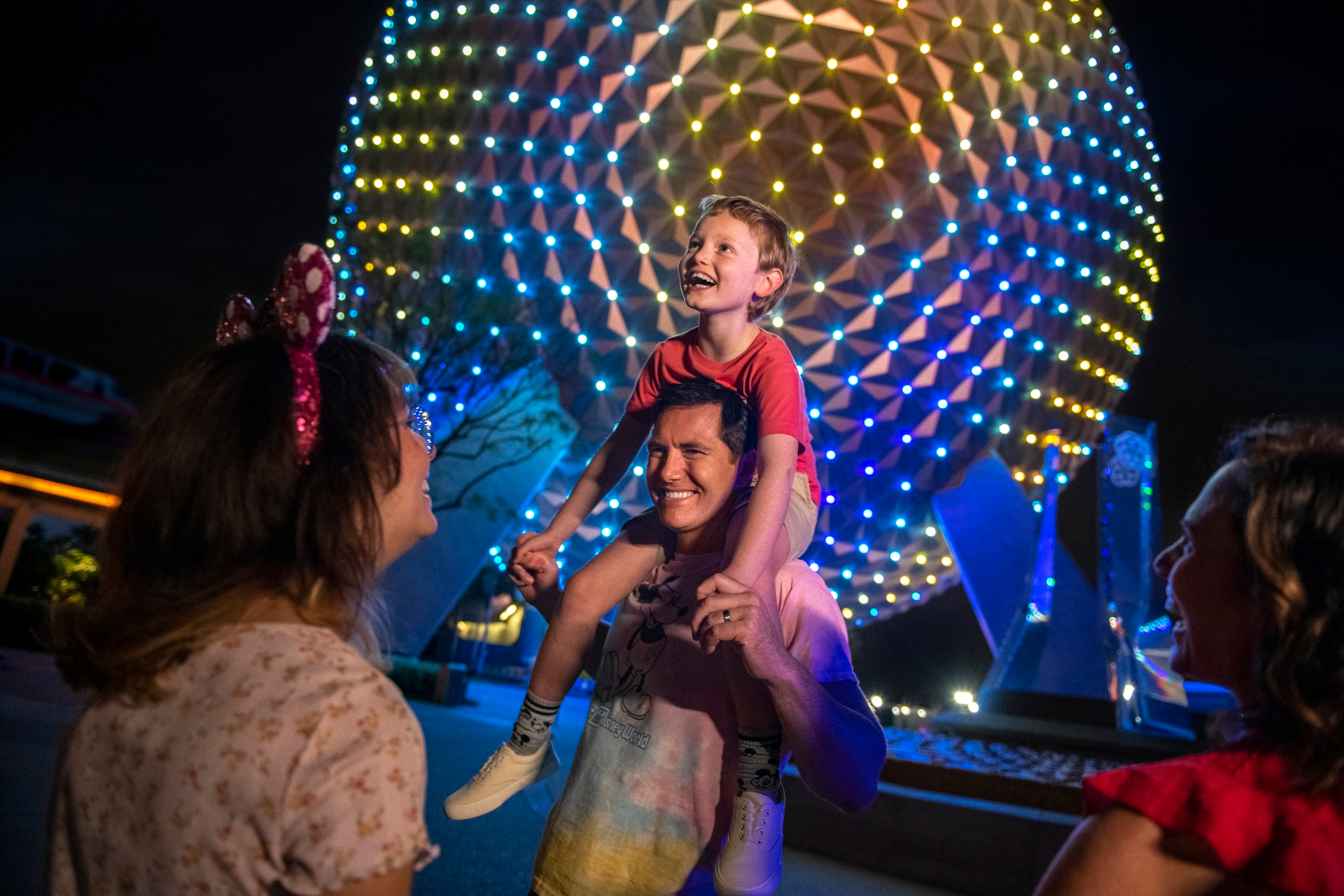 Spaceship Earth at night
